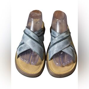 Dr. Martens Unisex Vintage Platform Sandals/Slides Blue/Tan Men's US 8/Women's 9